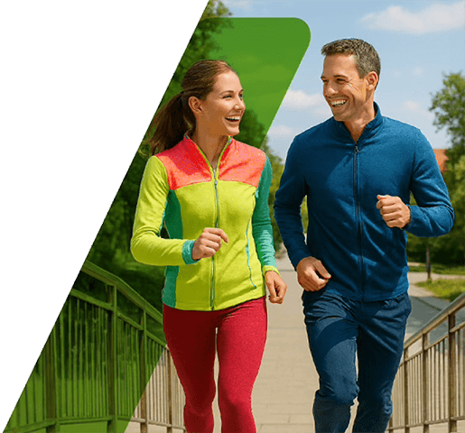 Kobieta i mężczyzna uprawiający sport